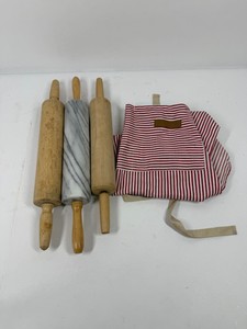 Lot of Rolling Pins with Apron