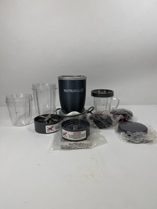 NutriBullet Personal Blender Mixer Base with Cups, Blades & Lid Accessories Lot