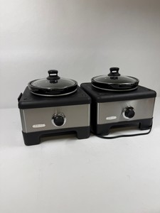 Bella crock-Pot Double Slow Cooker Buffet Server with Dual Crocks