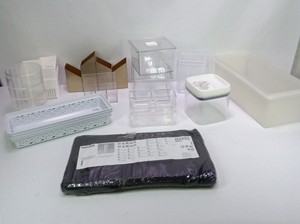 Lot of Acrylic Storage Organizers and Drawer Organization Accessories
