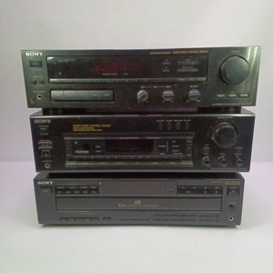 Lot of Sony Audio Components Receiver, Cassette Deck & CD Changer