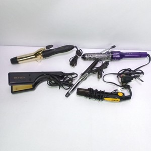 Lot of Hair Styling Tools with Curling Irons, Flat Iron & Hair Dryer Brush