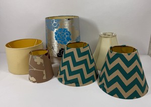 Lot of Decorative Lamp Shades and Metal Planters