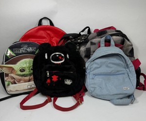 Lot of Assorted Backpacks and Character Bags
