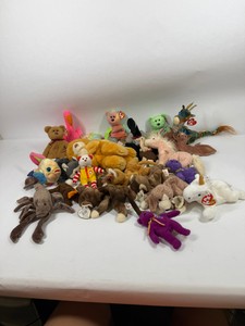Lot of Assorted Plush Stuffed Animals and Character Toys