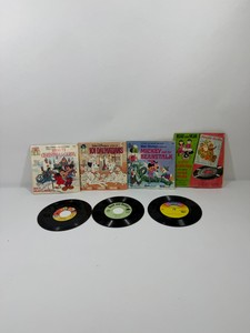 Lot of Childrens 45 RPM Records and Little Golden Books