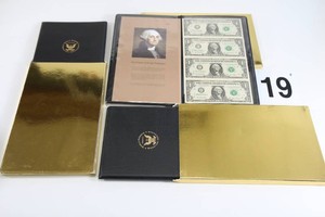 Lot of 3 1$ U.S Uncut Note Sheet Sets