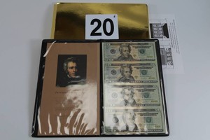 1 Set of 20$ U.S Uncut Note Sheet
