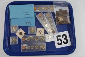 Mint Set Lot w Bag of Pre 1930s Wheat Penny