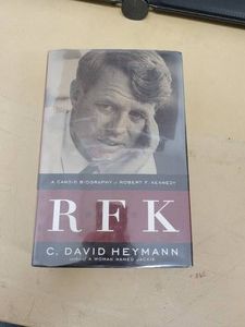 RFK A Candid Biography of Robert F. Kennedy C. David Heymann Hardcover Dutton 1st Edition 1998 Good (Ex-Library)