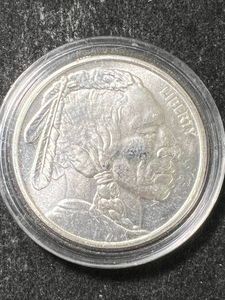 1 TROY OZ .999 FINE SILVER BUFFALO INDIAN ROUND IN AIRTITE