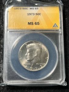 1973 US KENNEDY HALF DOLLAR ANACS MS65
