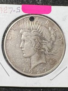 1927-S US PEACE SILVER DOLLAR