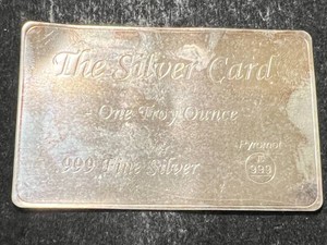 1 TROY OZ .999 FINE SILVER SILVER CARD
