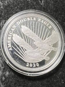 HALF TROY OZ .999 FINE SILVER AMERICAN DOUBLE EAGLE ROUND IN AIRTITE