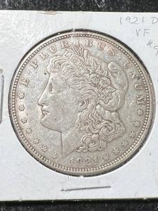 1921-D US MORGAN SILVER DOLLAR