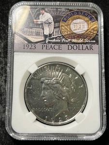 1923 US PEACE SILVER DOLLAR SLABBED
