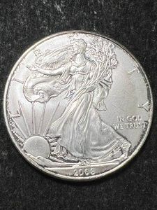 2008 AMERICAN SILVER EAGLE 1 TROY OZ .999 FINE SILVER