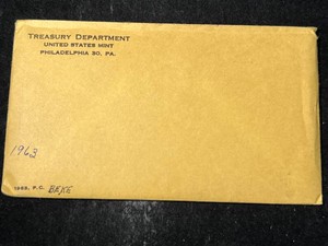 1963 US PROOF SET IN ORIGINAL ENVELOPE
