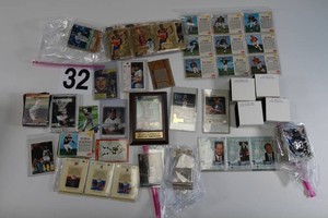 Lot of Better Sports Cards w 4 Commerative Coins