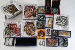 Lot of Better Boxed Jade and Costume Jewelry