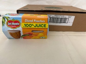 6x 4ct Delmonte Diced Peaches