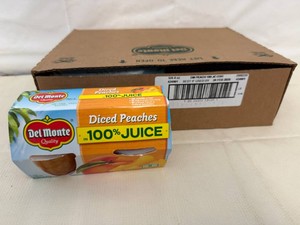 6x 4ct Delmonte Diced Peaches