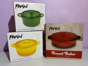 Parini Casserole Dishes wLids New in Box