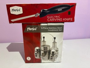 Parini Electric Carving Knife & Condiment Set New in Box
