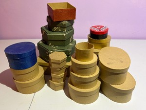 Lot of Assorted Paper Craft Boxes