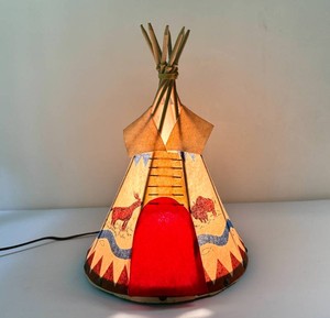 Vintage Native American Teepee Lamp