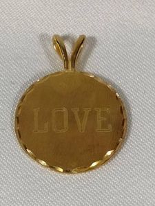 14K Yellow Gold Love Pendant