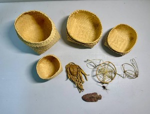 Native American Artifacts and Small Baskets