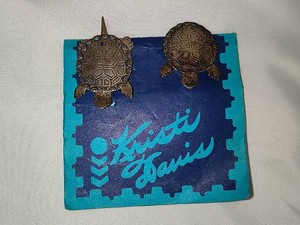925 Kristi Davis Articulated Turtle Earrings - See Description