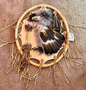 Native American Leather Eagle Shield by Richard and Mark Norton