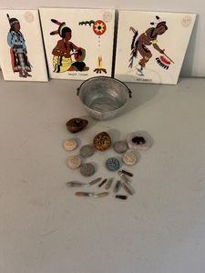 Native American Ceramic Tile Art and Worry Stones
