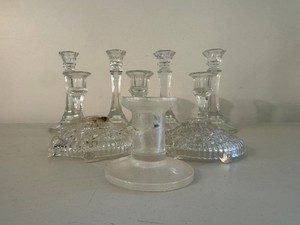 Assorted Crystal Candle Holders