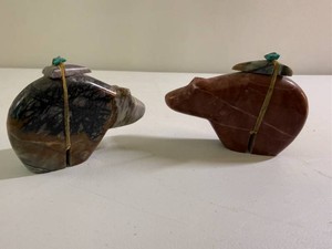 Two Native American Stone Fetish Carvings