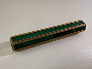 Vintage Stained Art Glass and Brass Kaleidoscope