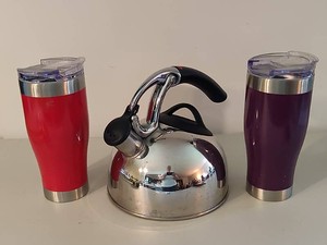 OXO Teapot & Two Travel Beverage Cups