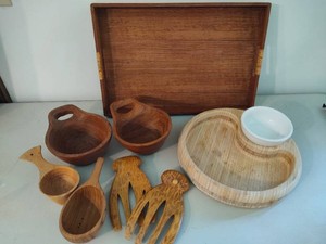 Assortment of Wood Serving Pieces