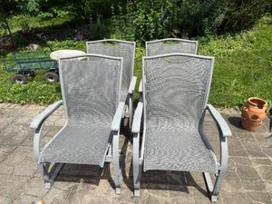 Four Sling Style Patio Chairs