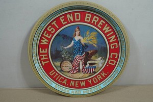 Vintage the West End Brewing Metal Serving Tray
