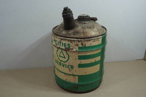 Vintage Cities Service 5-Gallon Oil Can