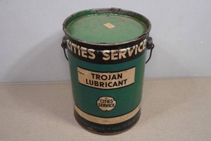 Vintage Cities Service Trojan Lubricant 5lb Can