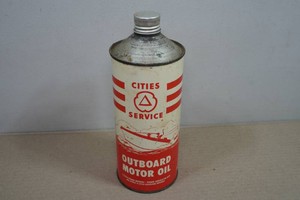 Vintage Cities Service Cone Top Motor Oil 32oz Can