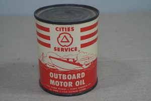 Vintage Cities Service Outboard Motor Oil 8oz Can