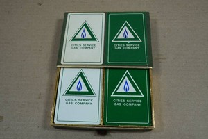 Vintage Cities Service Advertising Playing Cards