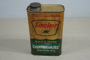 Vintage Sinclair Extra Duty Outboard Motor Oil 1 Quart Can
