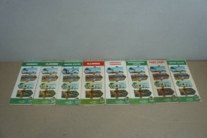 Vintage Cities Service Road Maps - Georgia, Florida, Illinios, United States